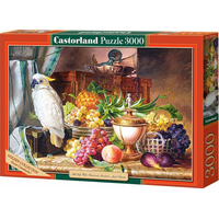 CASTORLAND Puzzle Zátiší s ovocem a papouškem 3000 dílků