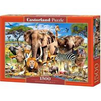 CASTORLAND Puzzle Zvířata ze savany 1500 dílků