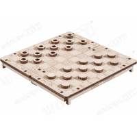 WOODEN CITY 3D puzzle hra Šachy a Dáma 2v1