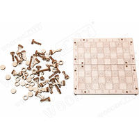 WOODEN CITY 3D puzzle hra Šachy a Dáma 2v1