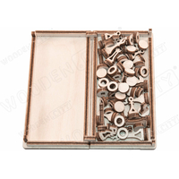 WOODEN CITY 3D puzzle hra Šachy a Dáma 2v1