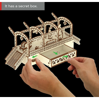 WOODEN CITY 3D puzzle Železniční stanice 175 dílů