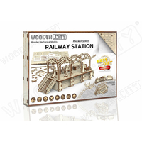 WOODEN CITY 3D puzzle Železniční stanice 175 dílů