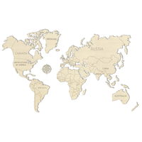 WOODEN CITY Dřevěná mapa světa velikost M (57x38cm)