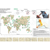WOODEN CITY Dřevěná mapa světa velikost XL (120x80cm)