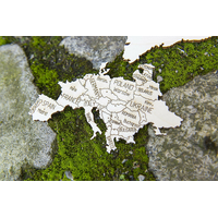 WOODEN CITY Dřevěná mapa světa velikost XL (120x80cm)