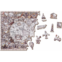 WOODEN CITY Dřevěné puzzle Mapa doby objevů 2v1, 505 dílků EKO