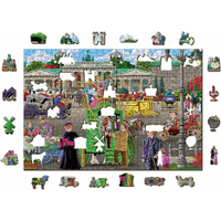 WOODEN CITY Dřevěné puzzle Pařížské náměstí v Berlíně 2v1, 505 dílků EKO