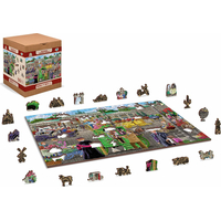 WOODEN CITY Dřevěné puzzle Pařížské náměstí v Berlíně 2v1, 505 dílků EKO