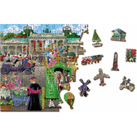 WOODEN CITY Dřevěné puzzle Pařížské náměstí v Berlíně 2v1, 505 dílků EKO