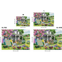 WOODEN CITY Dřevěné puzzle Venkovská zahrada 2v1, 1010 dílků EKO