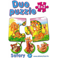 DOHÁNY Duo puzzle Safari 8x2 dílky