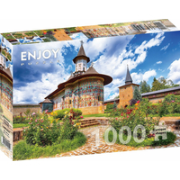 ENJOY Puzzle Klášter Sucevita, Sučeava, Rumunsko 1000 dílků
