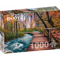 ENJOY Puzzle Lesní potok v Plitvicích, Chorvatsko 1000 dílků