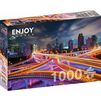 ENJOY Puzzle Šanghajské centrum v noci 1000 dílků