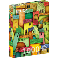 ENJOY Puzzle Veselé domky 1000 dílků