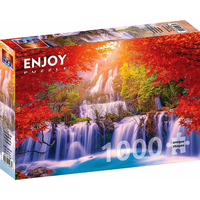 ENJOY Puzzle Vodopád Thi Lo Su na podzim, Thajsko 1000 dílků