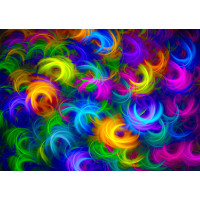 ENJOY Puzzle Abstraktní neonová peříčka 1000 dílků