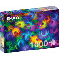 ENJOY Puzzle Abstraktní neonová peříčka 1000 dílků