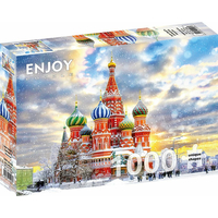 ENJOY Puzzle Chrám Vasila Blaženého, Moskva 1000 dílků