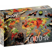 ENJOY Puzzle Mapa světa z koření 1000 dílků