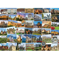 EUROGRAPHICS Puzzle Světoběžník - Hrady a zámky 1000 dílků