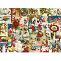 EUROGRAPHICS Puzzle Vintage vánoční pohlednice 1000 dílků