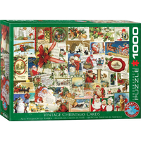 EUROGRAPHICS Puzzle Vintage vánoční pohlednice 1000 dílků