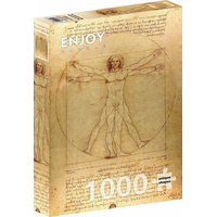 ENJOY Puzzle Vitruviánský muž 1000 dílků