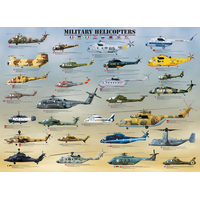 EUROGRAPHICS Puzzle Vojenské helikoptéry 1000 dílků