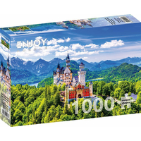 ENJOY Puzzle Zámek Neuschwanstein v létě, Německo 1000 dílků