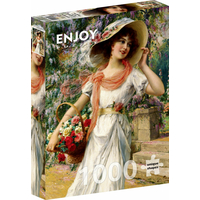 ENJOY Puzzle Emile Vernon: Květinová zahrada 1000 dílků