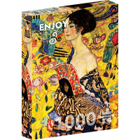 ENJOY Puzzle Gustav Klimt: Dáma s vějířem 1000 dílků
