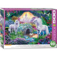 EUROGRAPHICS Puzzle Jednorožci v pohádkové říši XL 500 dílků