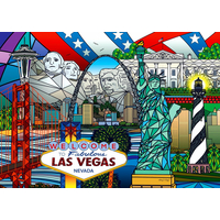 ENJOY Puzzle Koláž amerických památek 1000 dílků