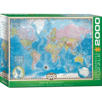 EUROGRAPHICS Puzzle Mapa světa 2000 dílků