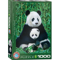 EUROGRAPHICS Puzzle Panda a mládě 1000 dílků