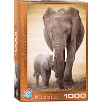 EUROGRAPHICS Puzzle Slon a slůně 1000 dílků