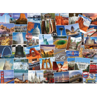 EUROGRAPHICS Puzzle Světoběžník - USA 1000 dílků