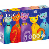 ENJOY Puzzle Usměvavé kočky 1000 dílků