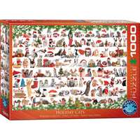 EUROGRAPHICS Puzzle Vánoční kočky 1000 dílků