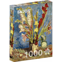 ENJOY Puzzle Vincent Van Gogh: Váza s gladiolami a čínskými astrami 1000 dílků