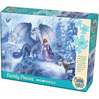 COBBLE HILL Rodinné puzzle Ledový drak 350 dílků