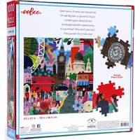 EEBOO Čtvercové puzzle Londýnský život 1000 dílků