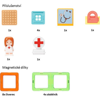 MAGFORMERS Městečko Nemocnice 22 dílků