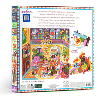 EEBOO Čtvercové puzzle Rodinná večeře 1000 dílků