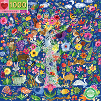 EEBOO Čtvercové puzzle Strom života 1000 dílků