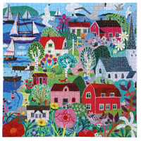 EEBOO Čtvercové puzzle Švédská rybářská vesnička 1000 dílků