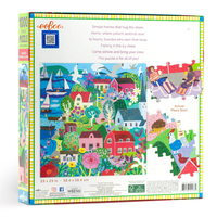 EEBOO Čtvercové puzzle Švédská rybářská vesnička 1000 dílků