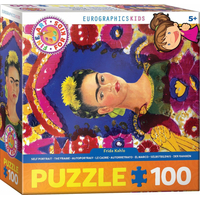 EUROGRAPHICS Puzzle Autoportrét Frida Kahlo 100 dílků